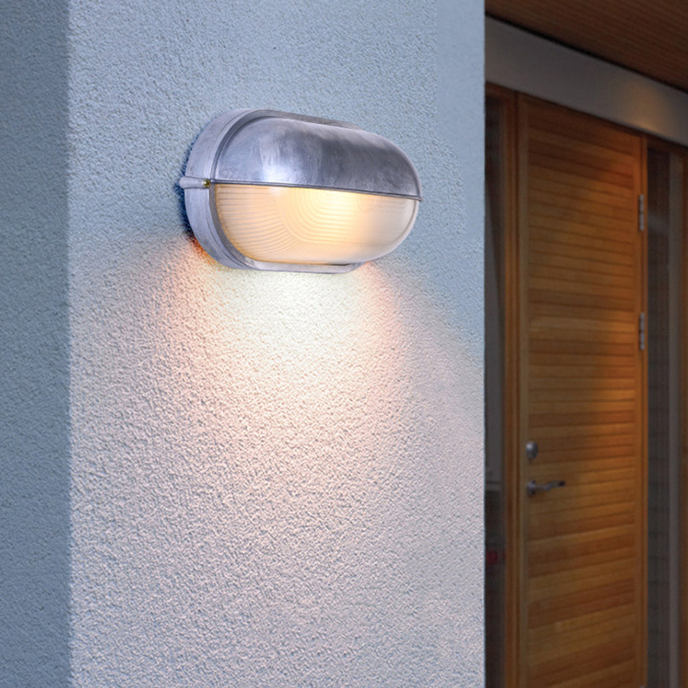 Aldric Retro Industrial Outdoor Glass Wall Lamp