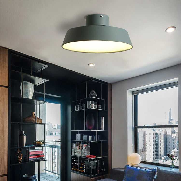 Lampada da soffitto a LED rotonda in alluminio minimalista nordico