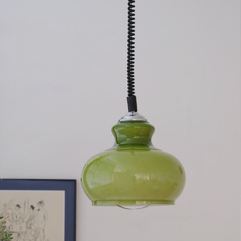 Lunea Nordic Adjustable Retro Cream Glass Pendant Light