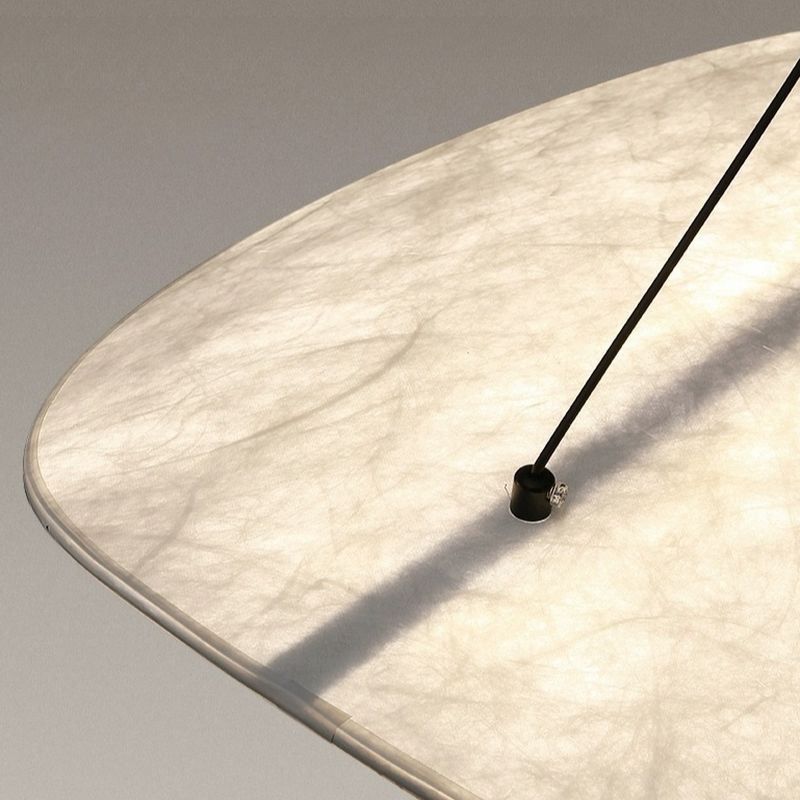 Japandi White Silk Fabric Minimalist Pendant Light