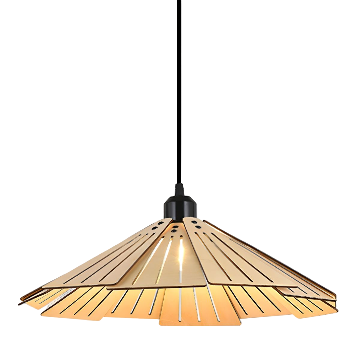 Sora Cone Wabi-Sabi Wood Pendant Light