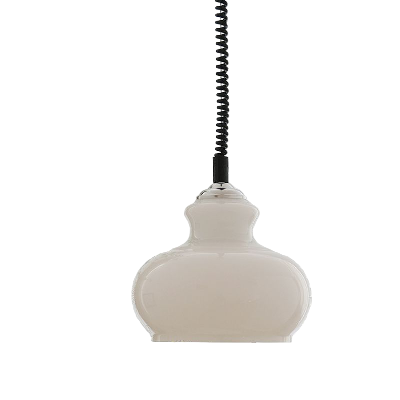 Lunea Nordic Adjustable Retro Cream Glass Pendant Light