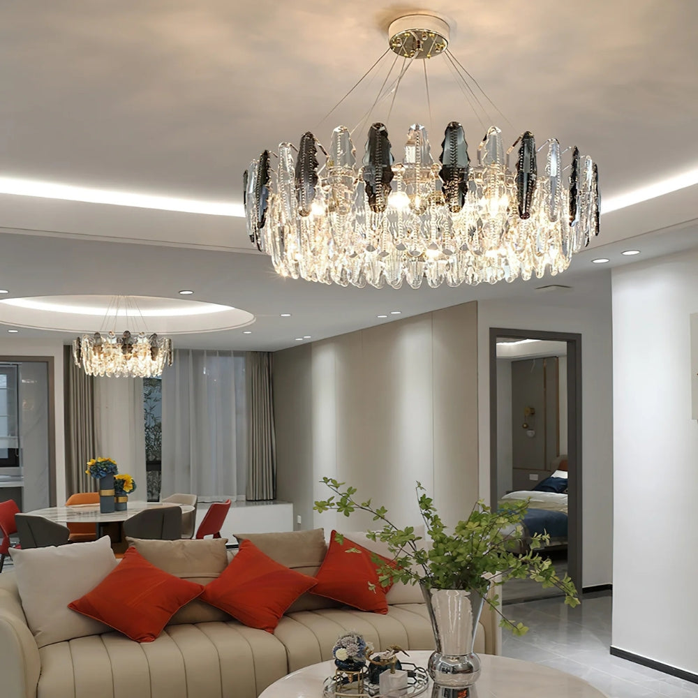 Nordic Crystal Leaf Chandelier