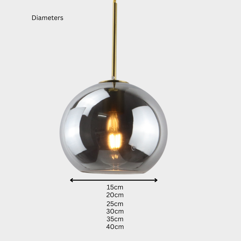 Solara Nordic Spherical Glass Pendant Light