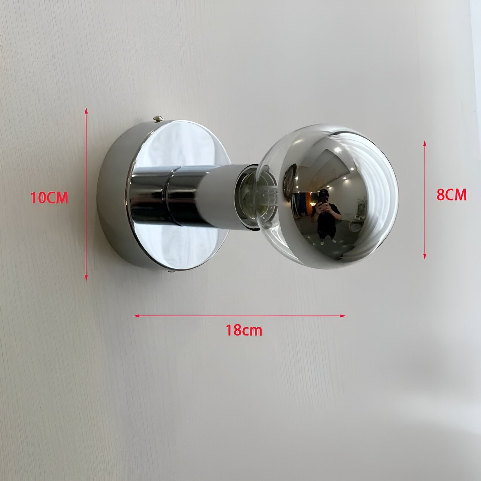 Bonnie Retro Iron Spherical Glass Wall Light