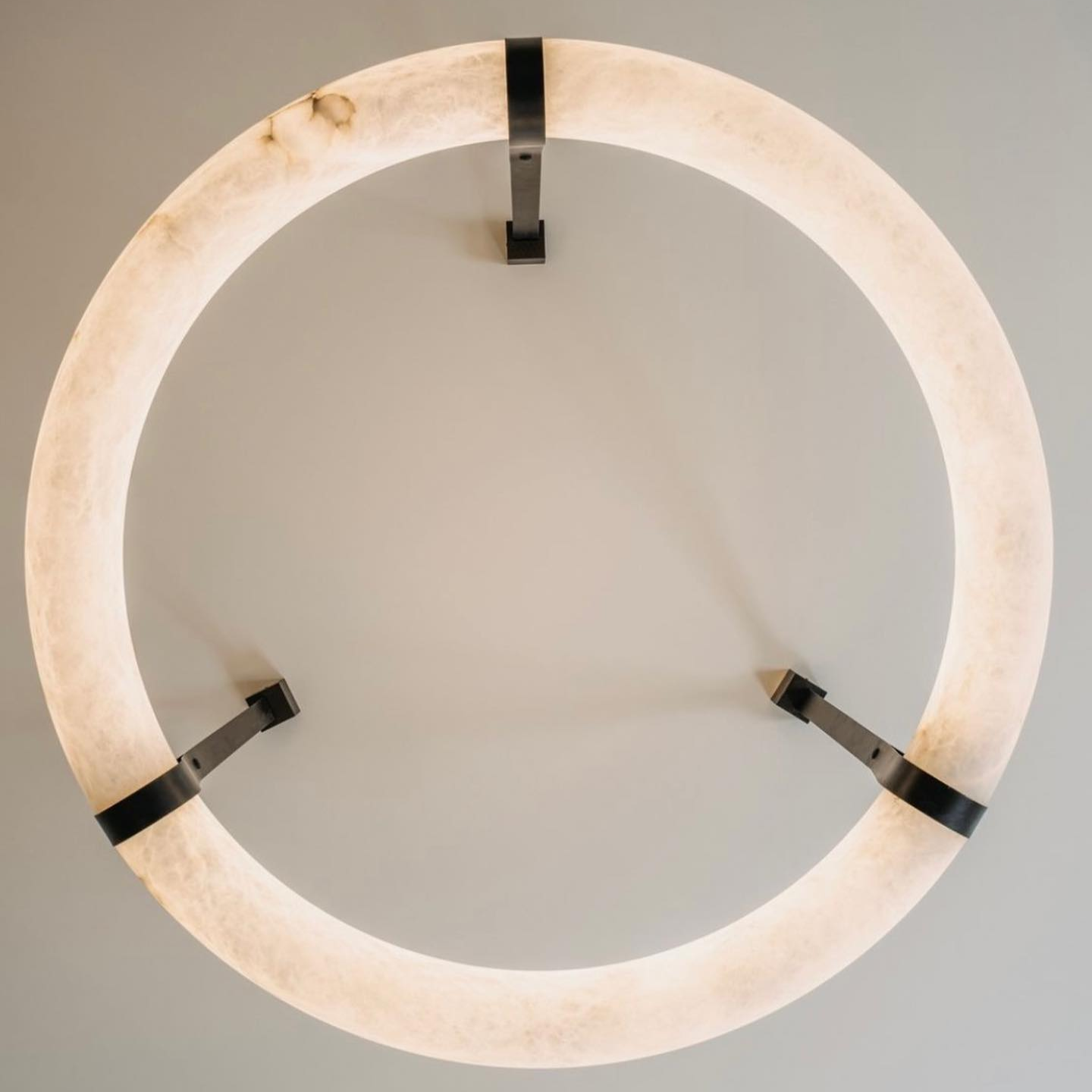 Halo Minimalist Alabaster Ring Pendant Light