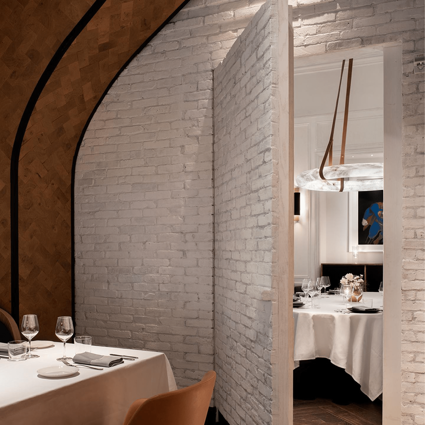 Halo Minimalist Alabaster Ring Pendant Light