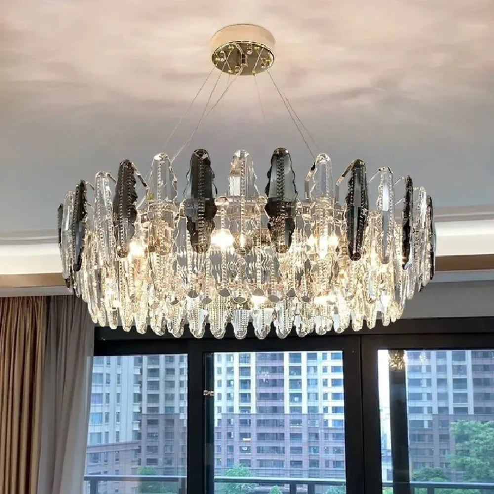 Nordic Crystal Leaf Chandelier