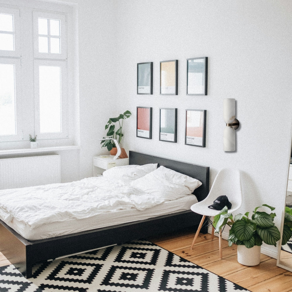 Monty Linea Alabaster Minimalist Wall Lamp