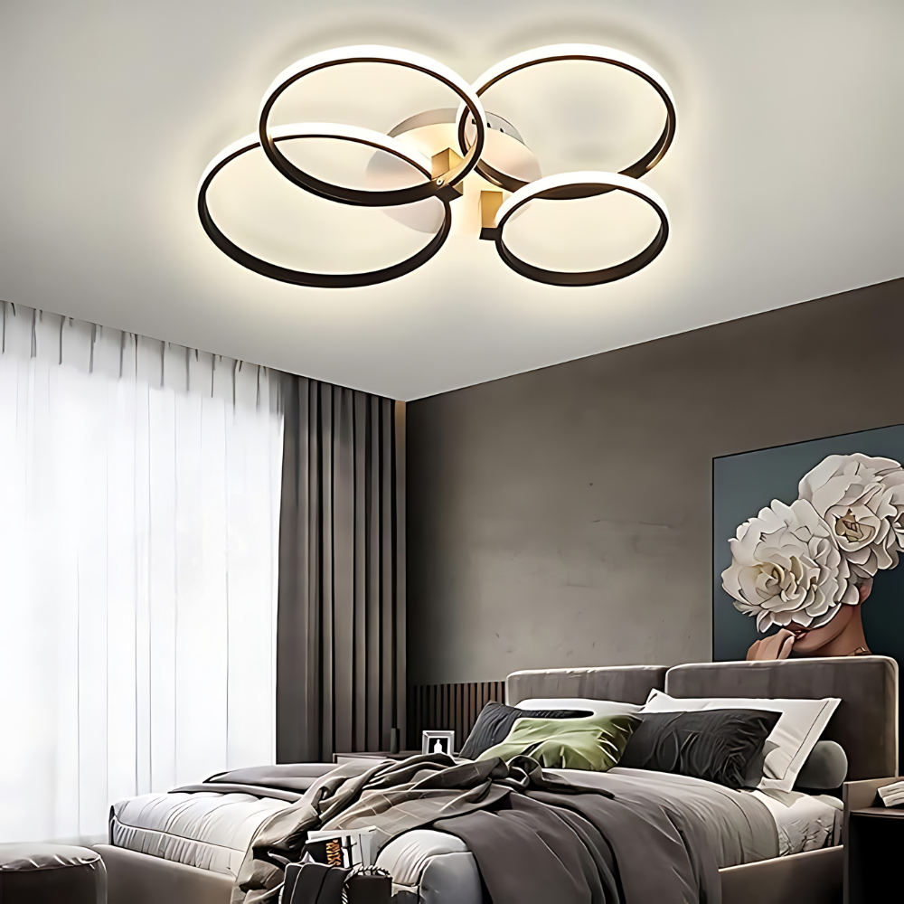 Modern Black Metal Chandelier Ceiling Light