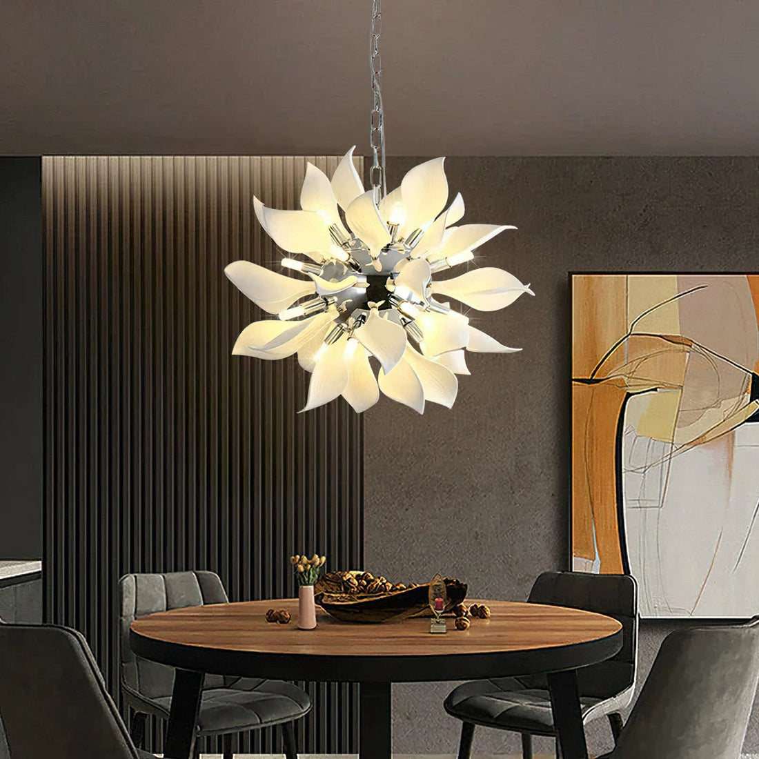 Petaline Bloom Ceramic Floral Pendant Light