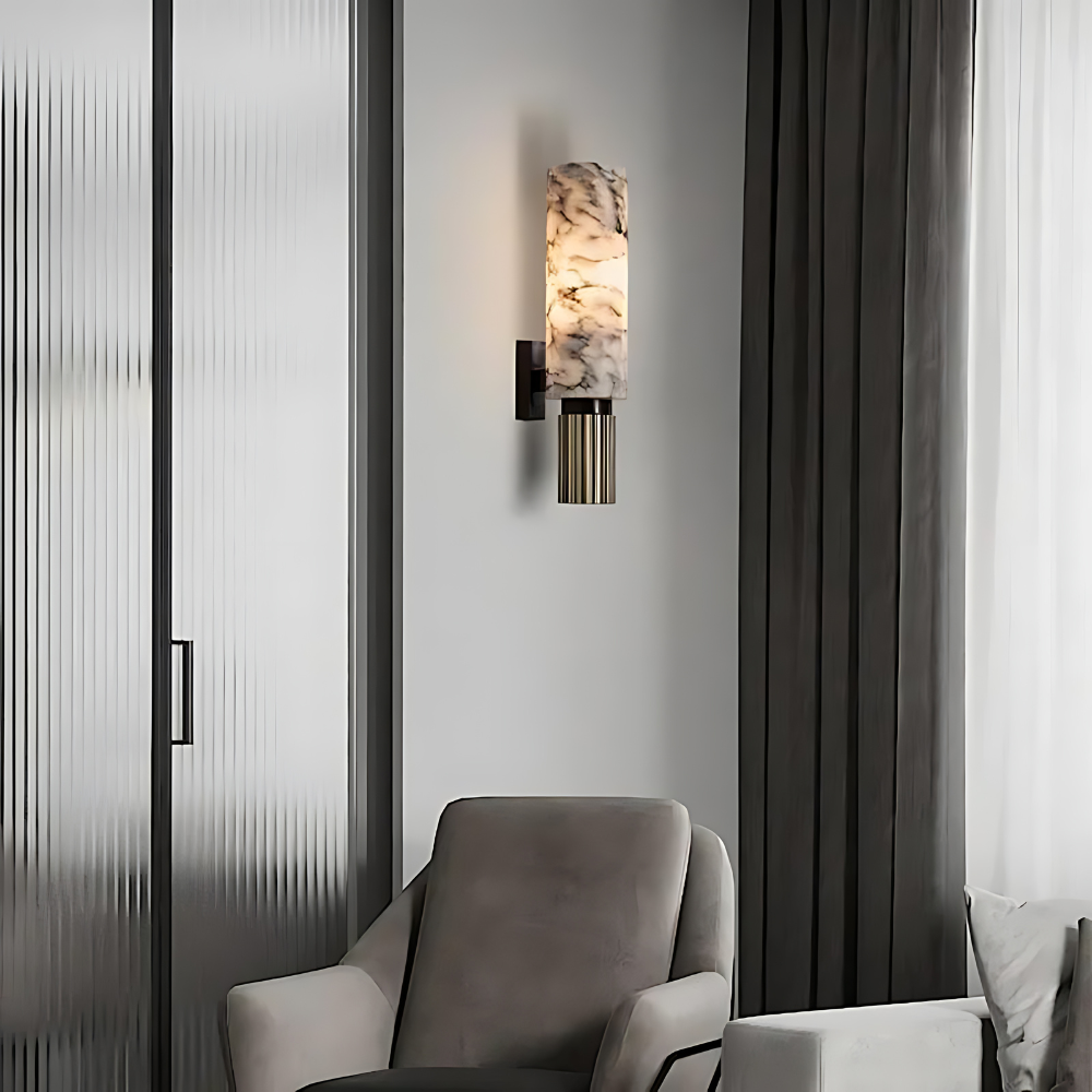 The Polished Marble Minimalist Metal Wall Light