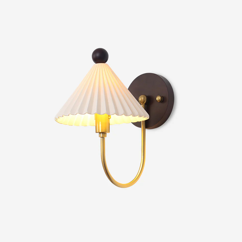 Nordic Solid Wood Bedside Wall Light