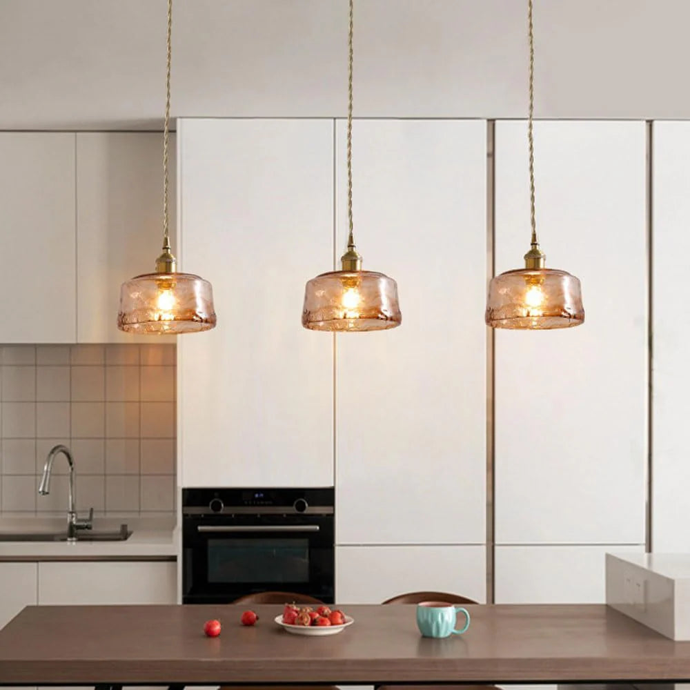 Aurex Vintage Brass Globe Pendant Light