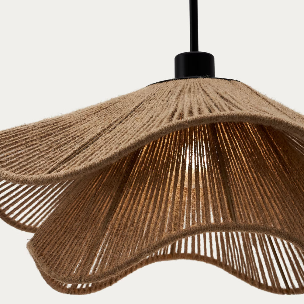 Cape Points Boho Natural Jute Fiber Pendant Light