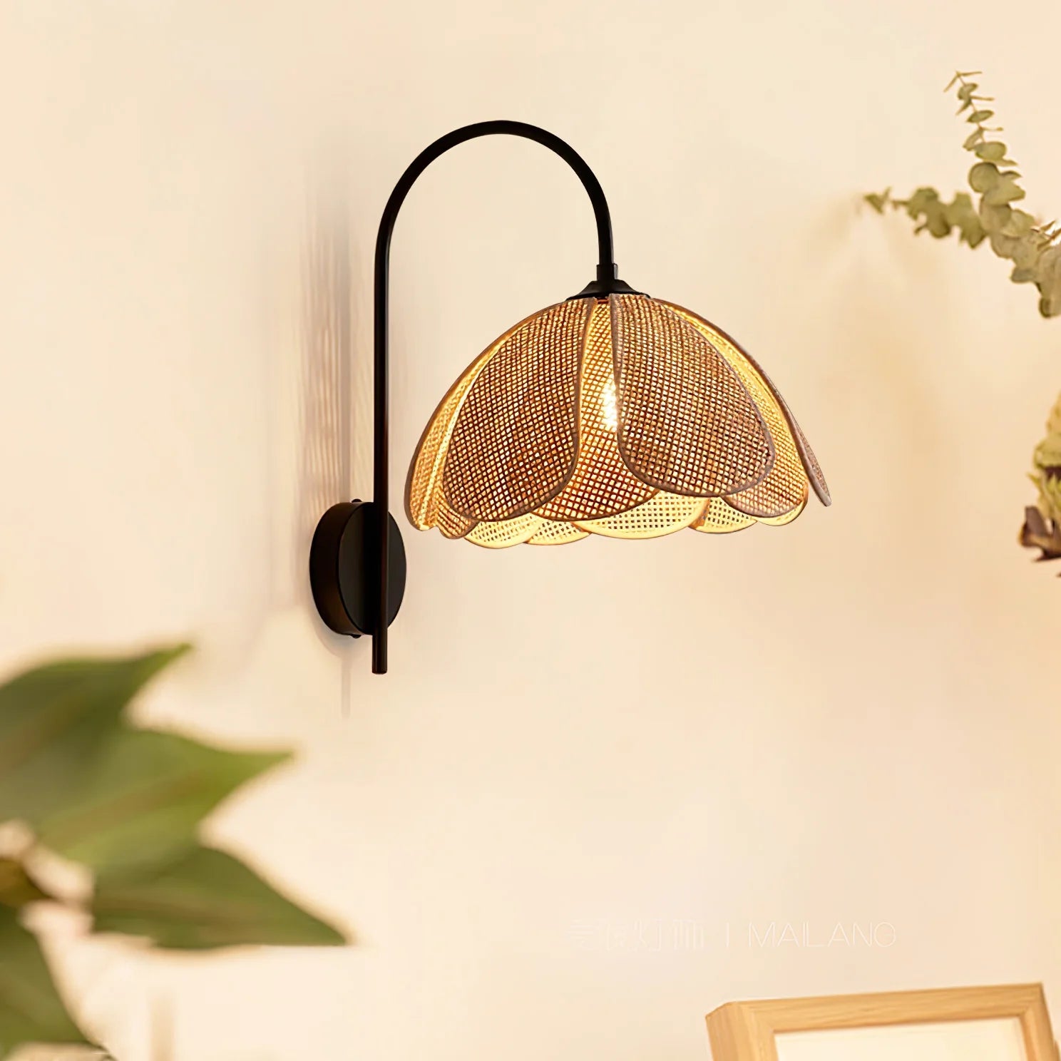 The Glow of Rattan Wall Light