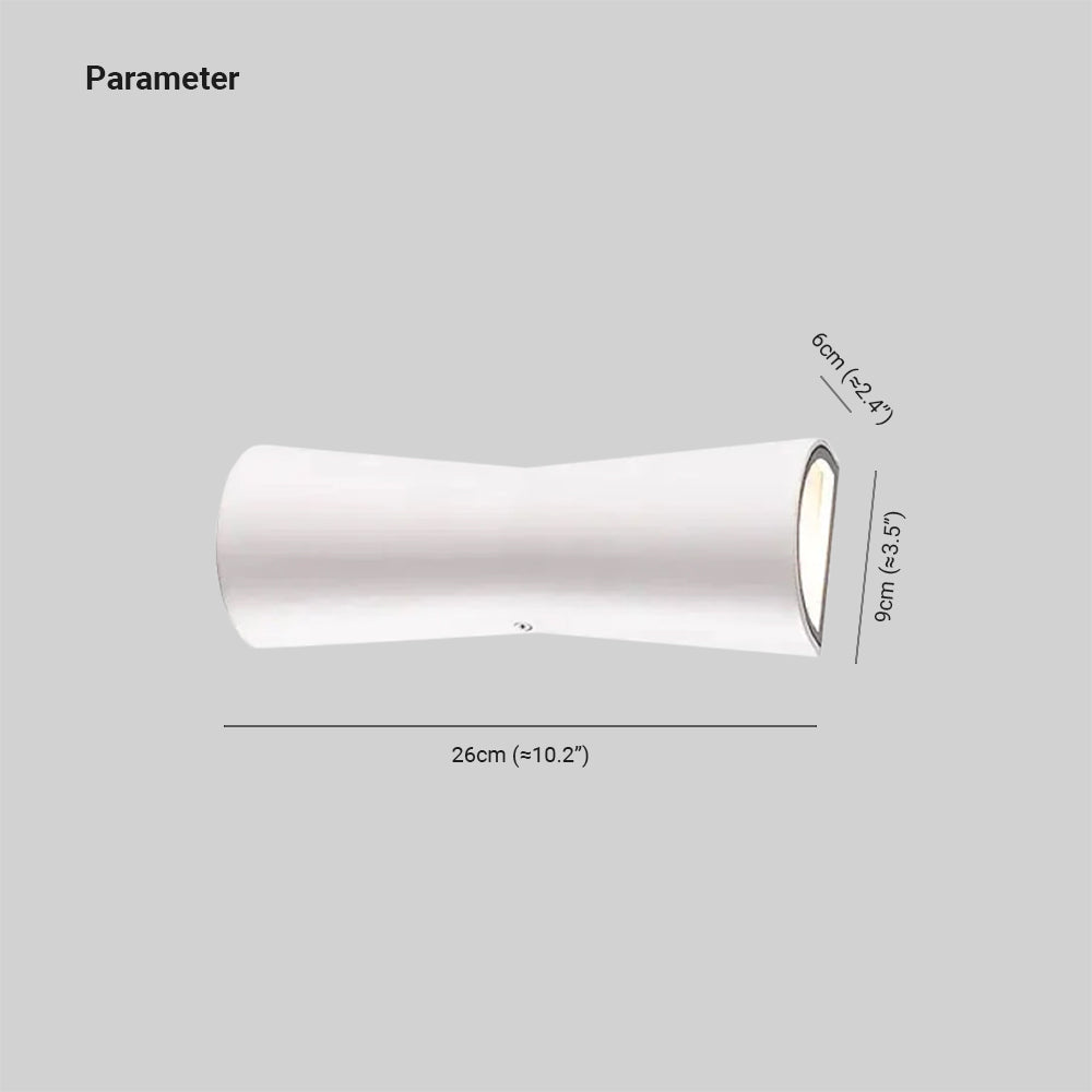 Minimalist Torch Metal Acrylic LED Outdoor Wall Lamp