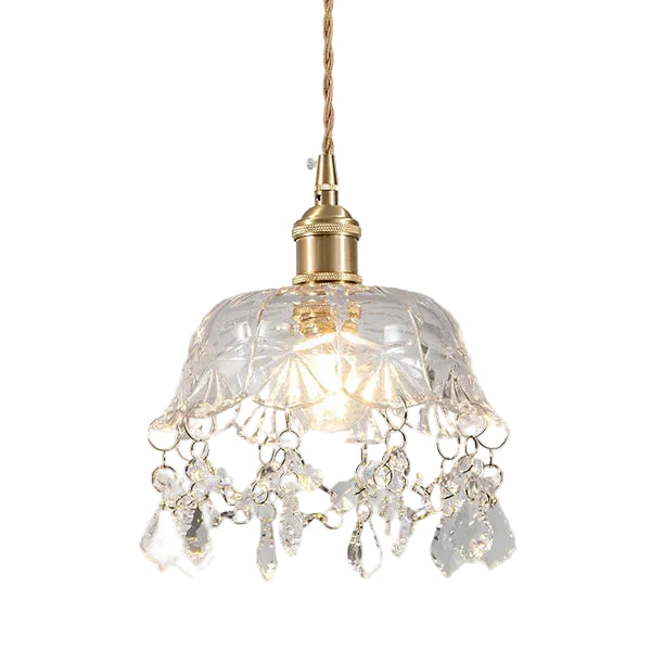 Elegante Glas Europäische Retro Pendelleuchte