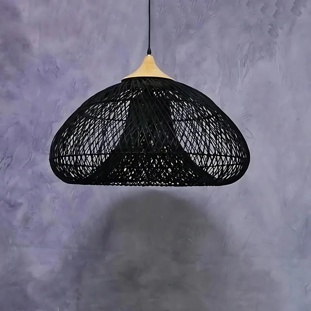 Elegant Handmade Rattan Japandi Pendant Light