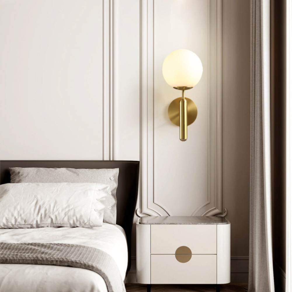 Milky Glow Modern Metal Wall Lamp