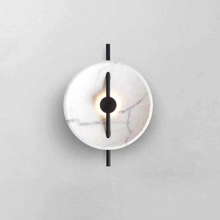 LumiSphere - Lampada da parete LED rotonda elegante realizzata in resina e marmo