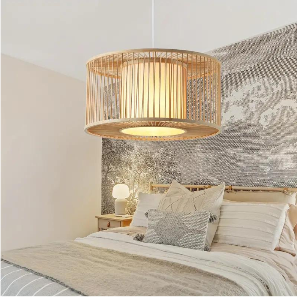 Night Butterfly Bamboo Pendant Light