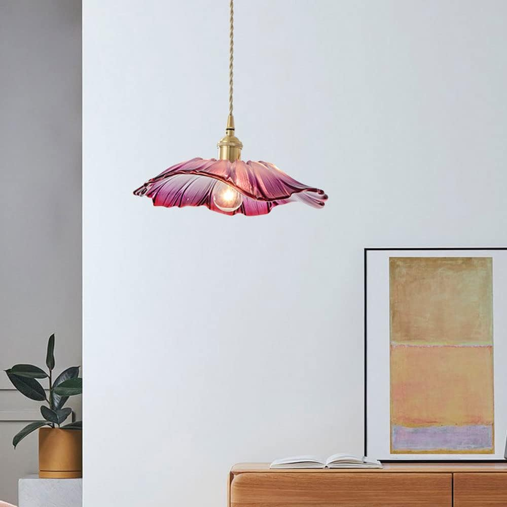 Lotus Glow Vintage Glass Pendant Light
