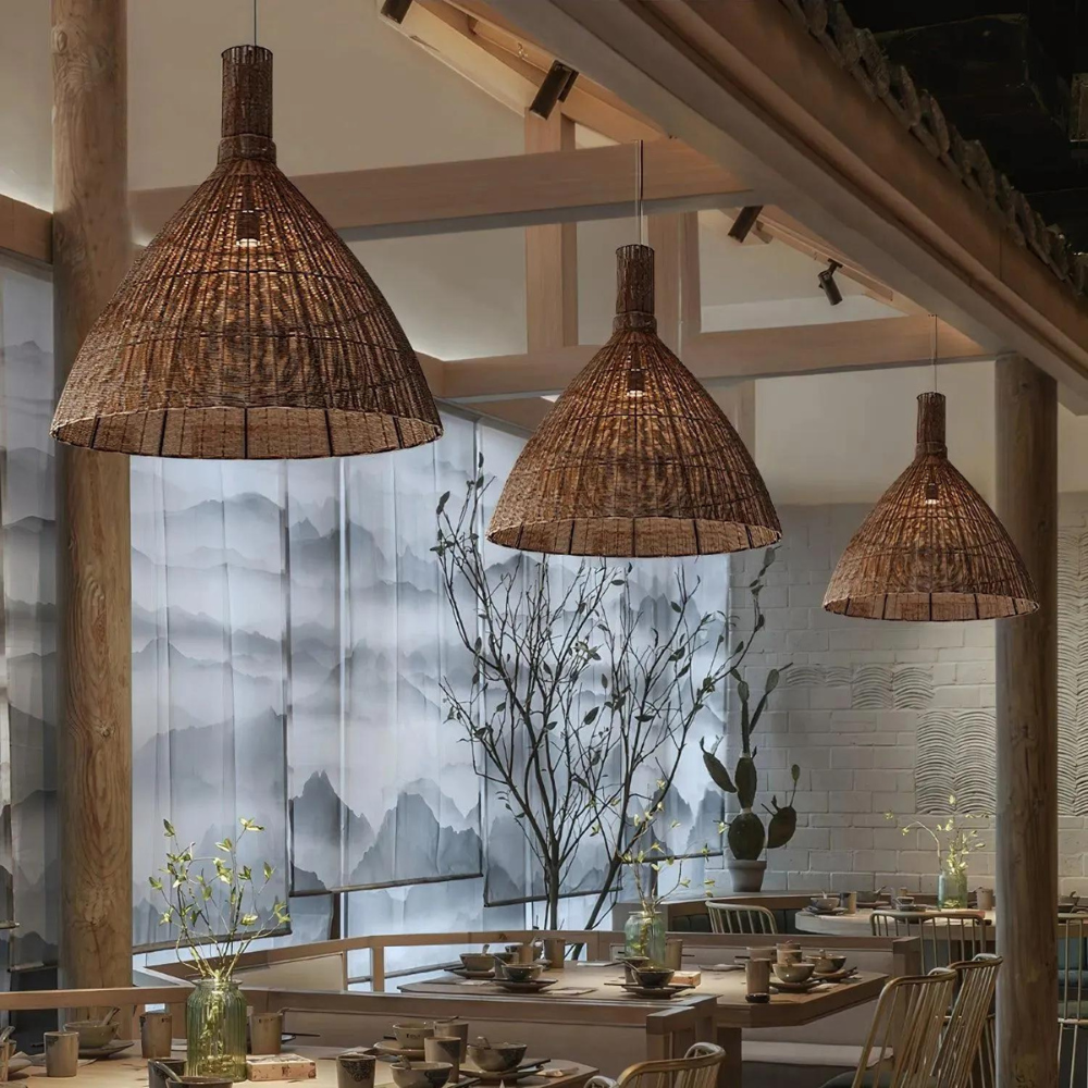 The Rattan Essence of the Islands Pendant Light