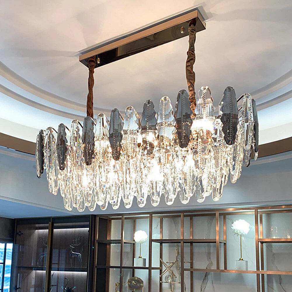 Nordic Crystal Leaf Chandelier
