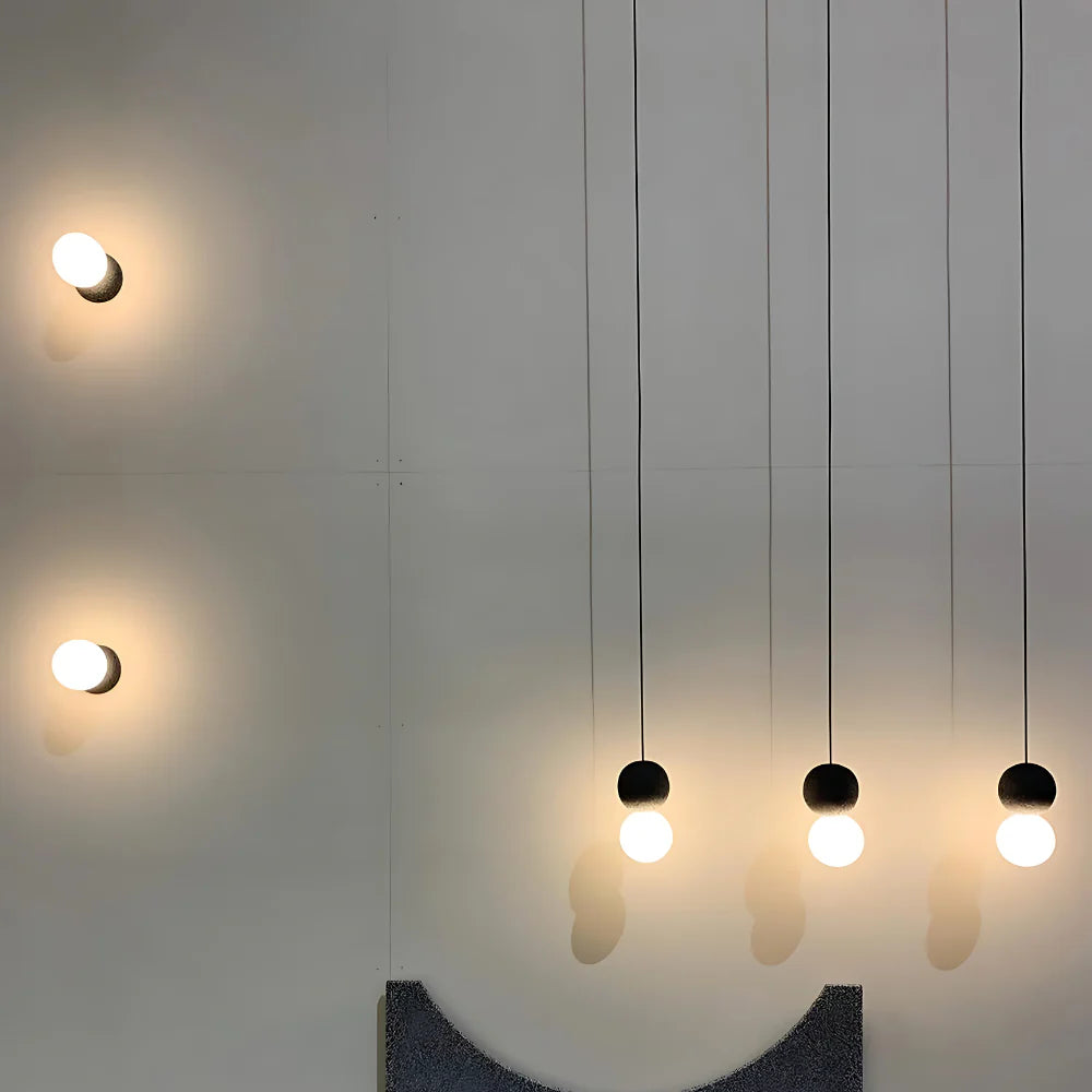 Circle of Light Travertine Cement Wall Light