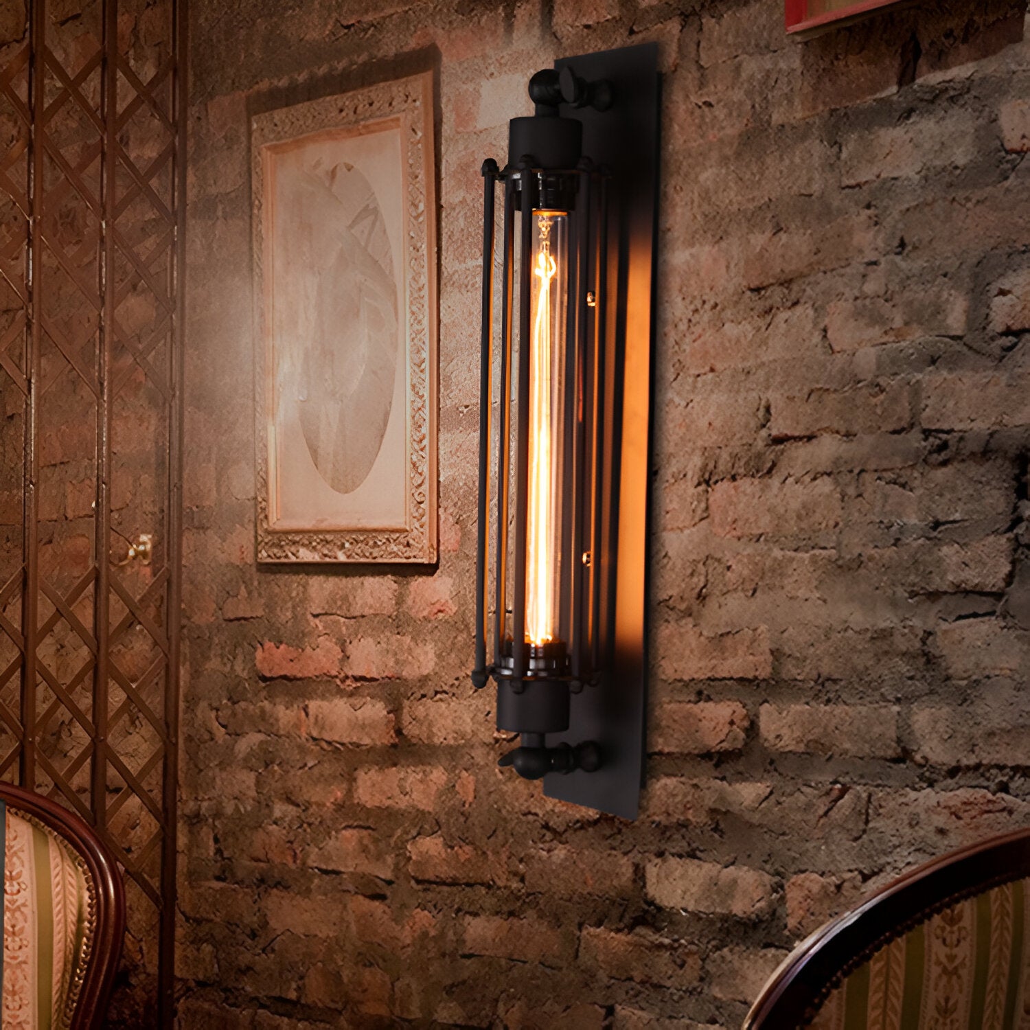 Lampada da parete a flauto lungo Edison retro industriale