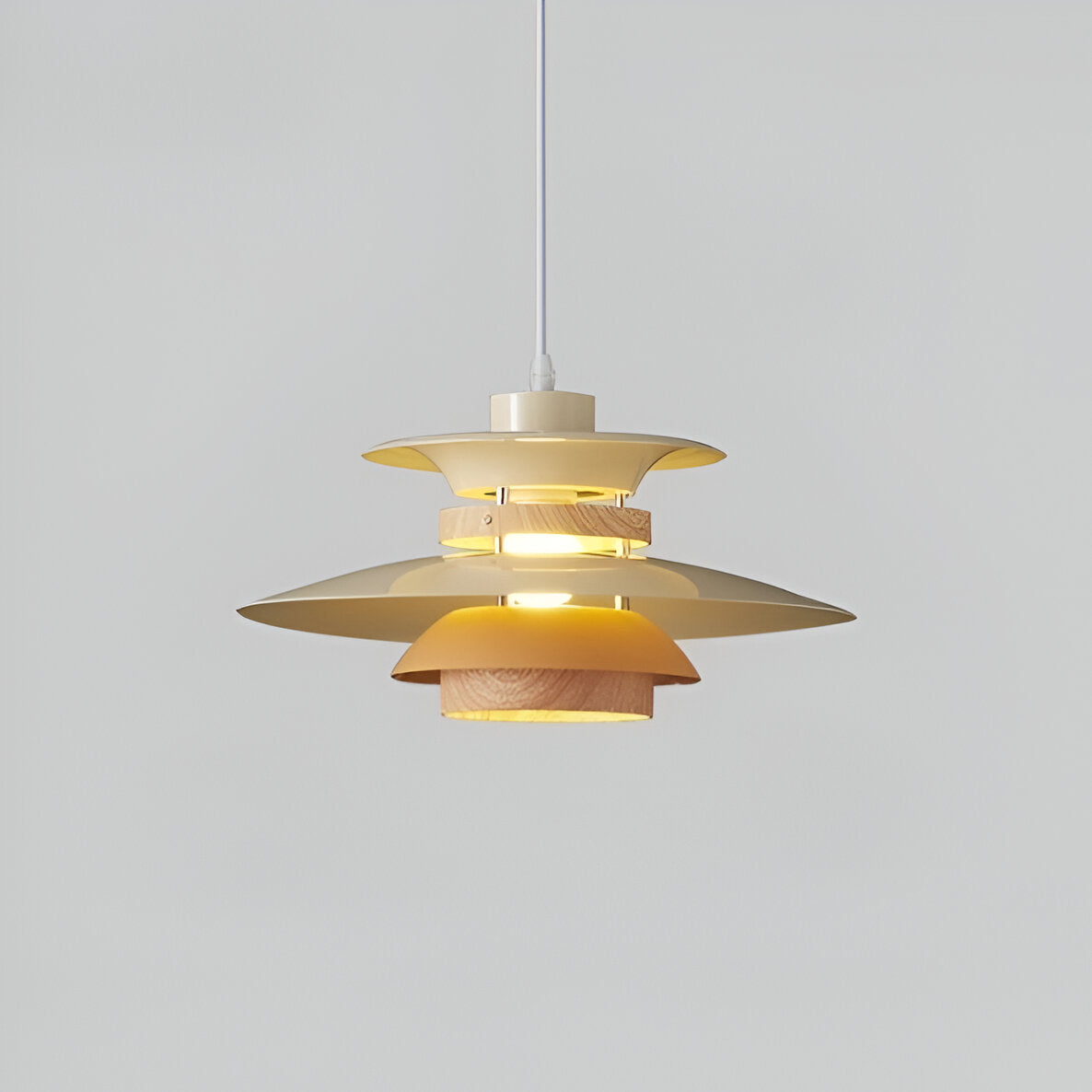 Aurora of Stillness Nordic Wood Japandi Pendant Light