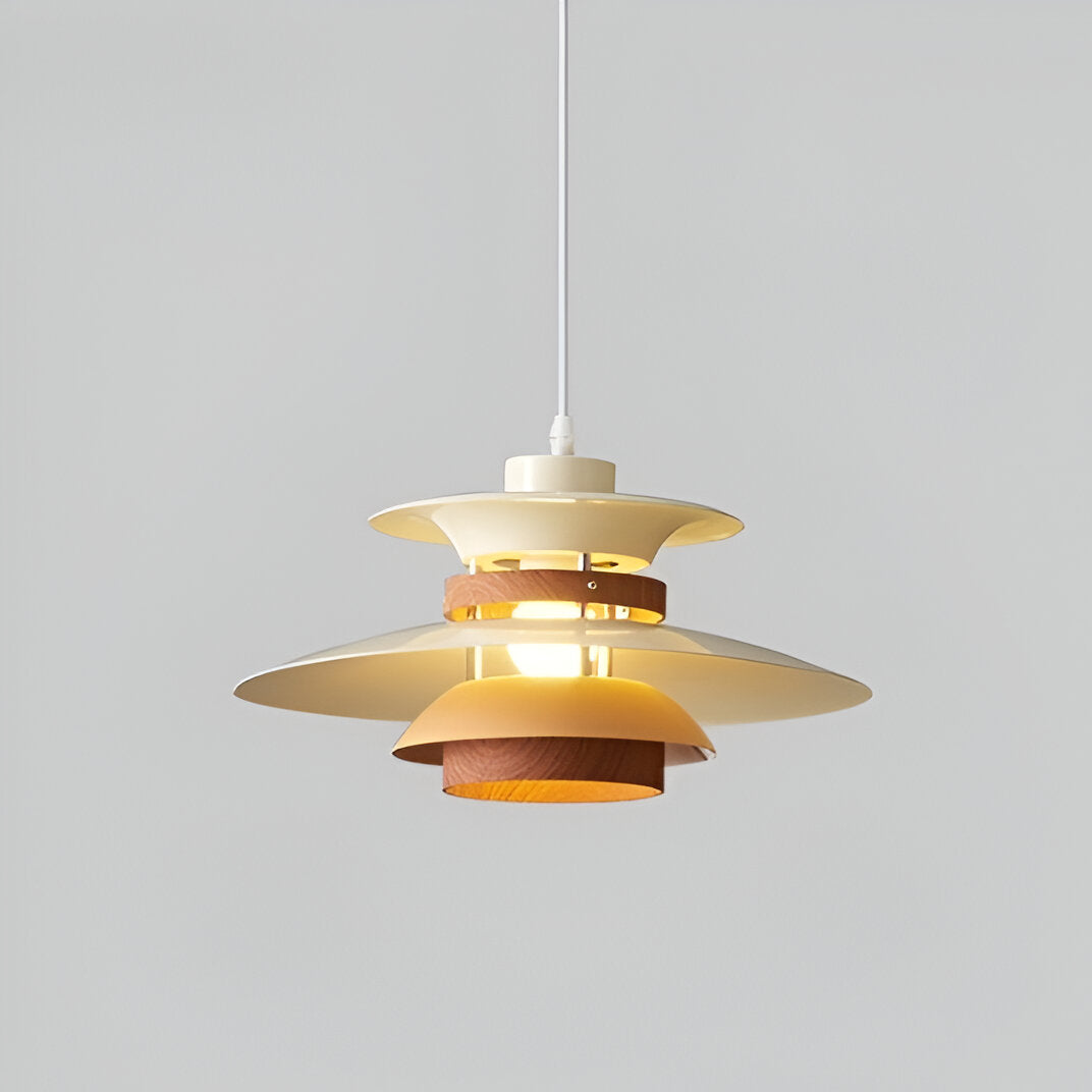 Aurora of Stillness Nordic Wood Japandi Pendant Light