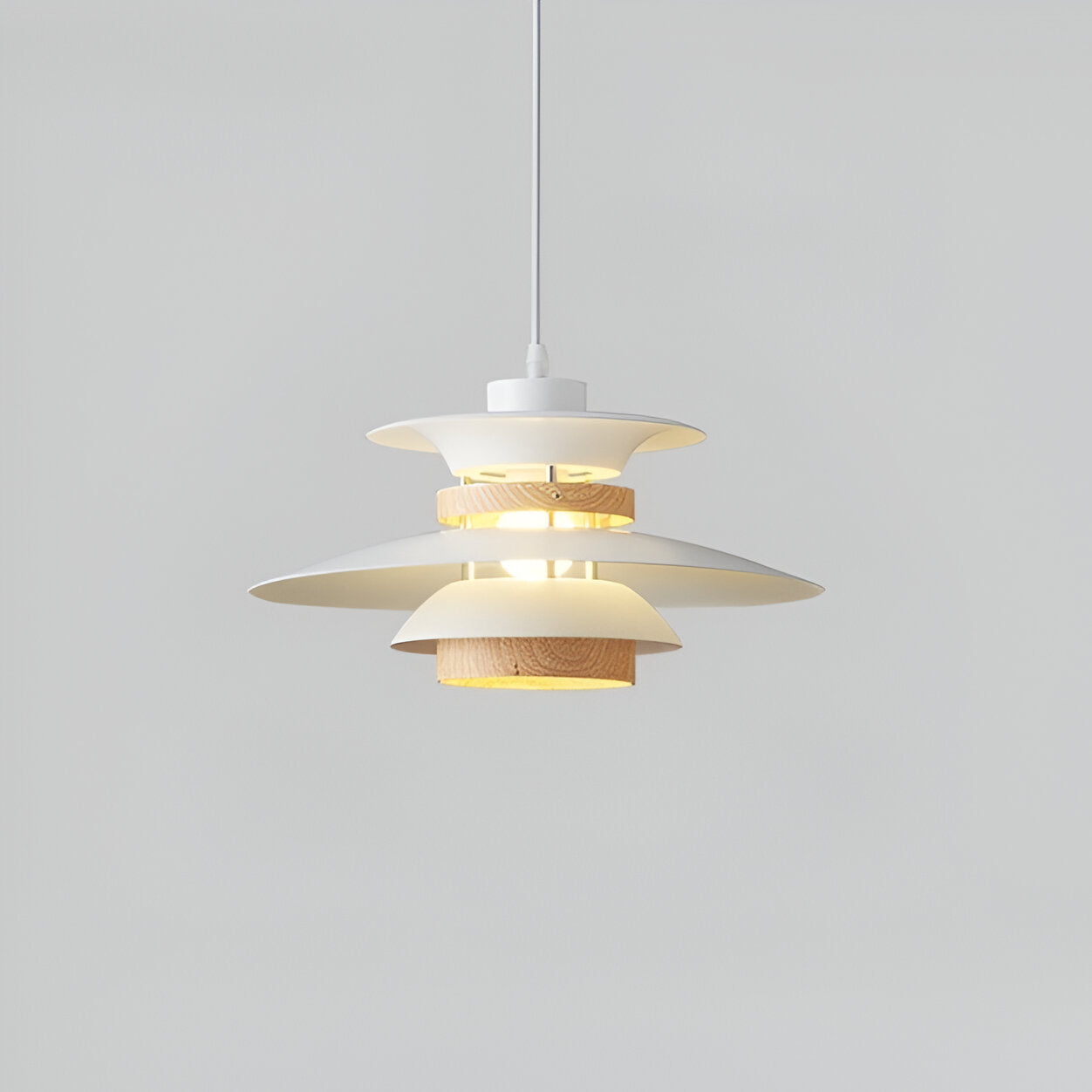 Aurora of Stillness Nordic Wood Japandi Pendant Light
