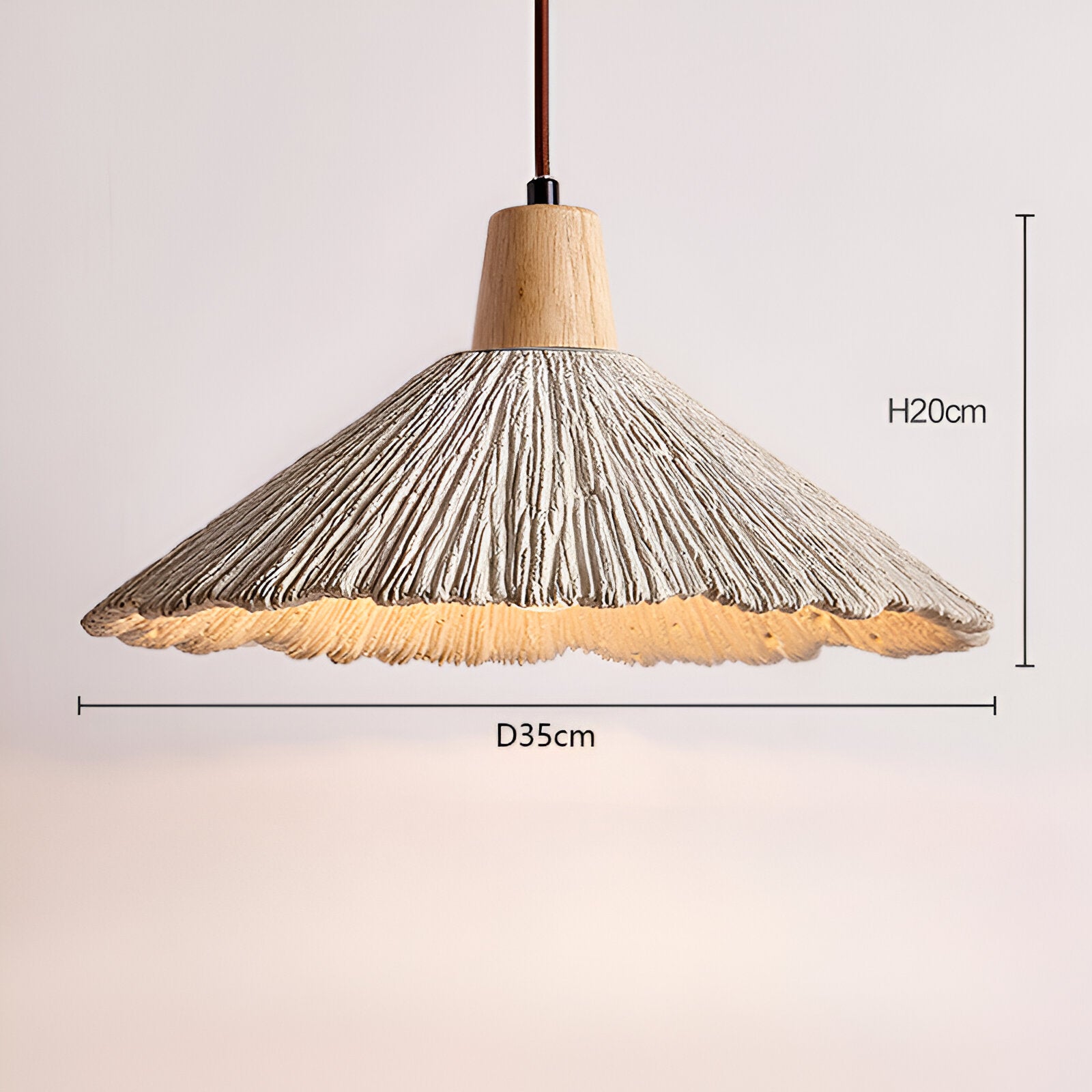Cream Retro Wabi-Sabi LED Pendant Light