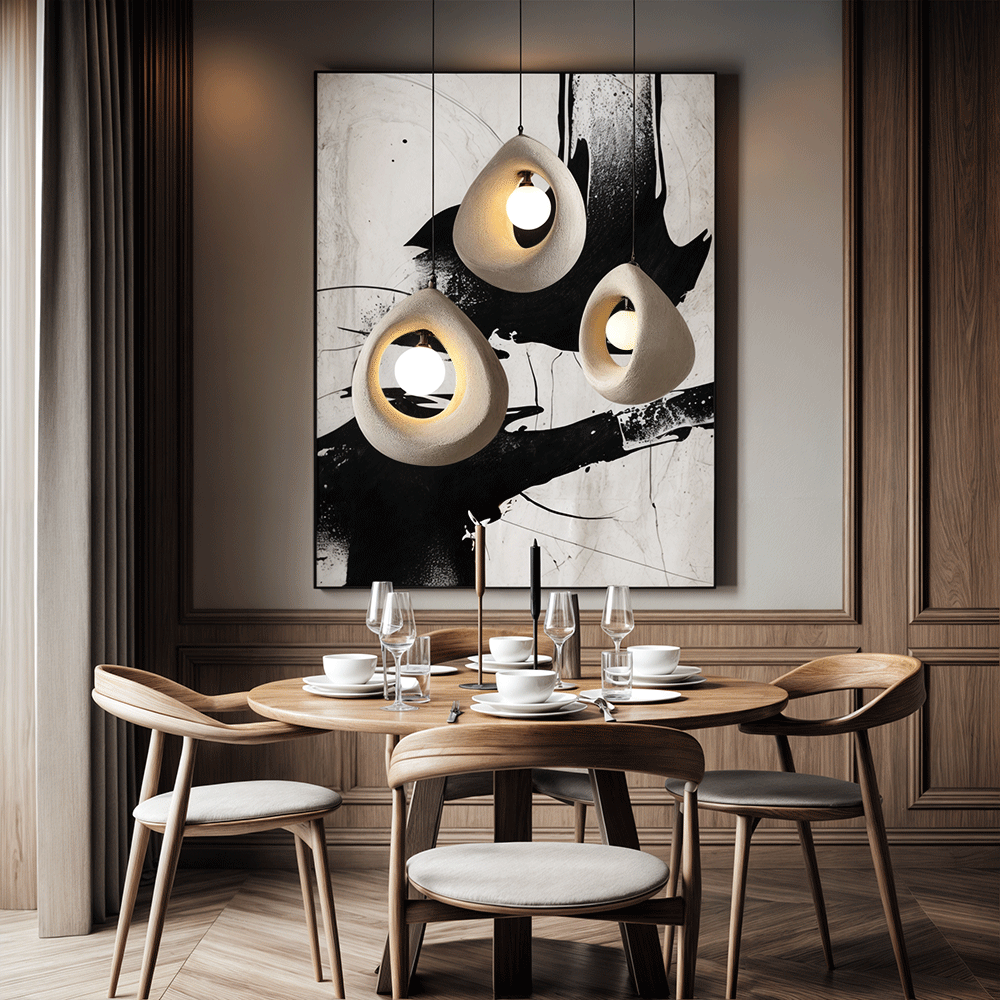 Japanese Wabi Sabi Hayami Resin Pendant Light