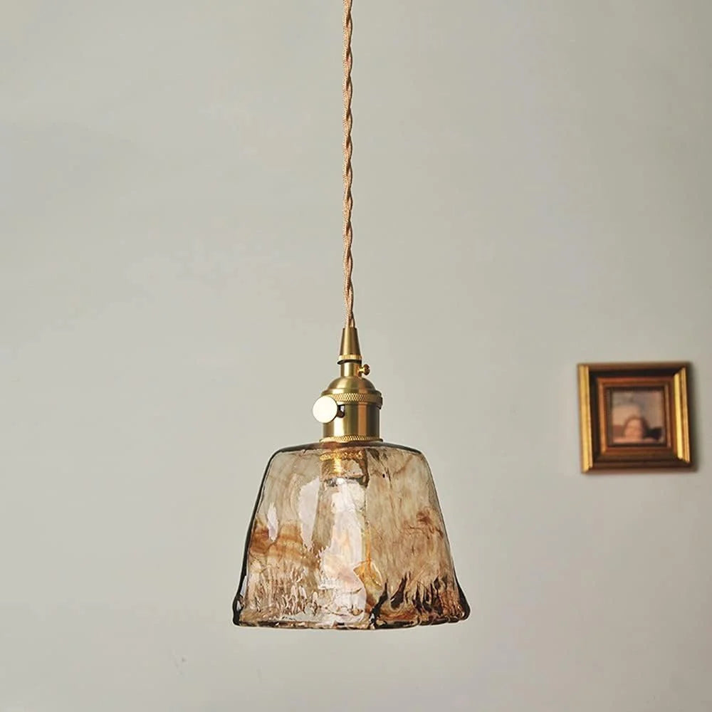 Aurex Vintage Brass Globe Pendant Light