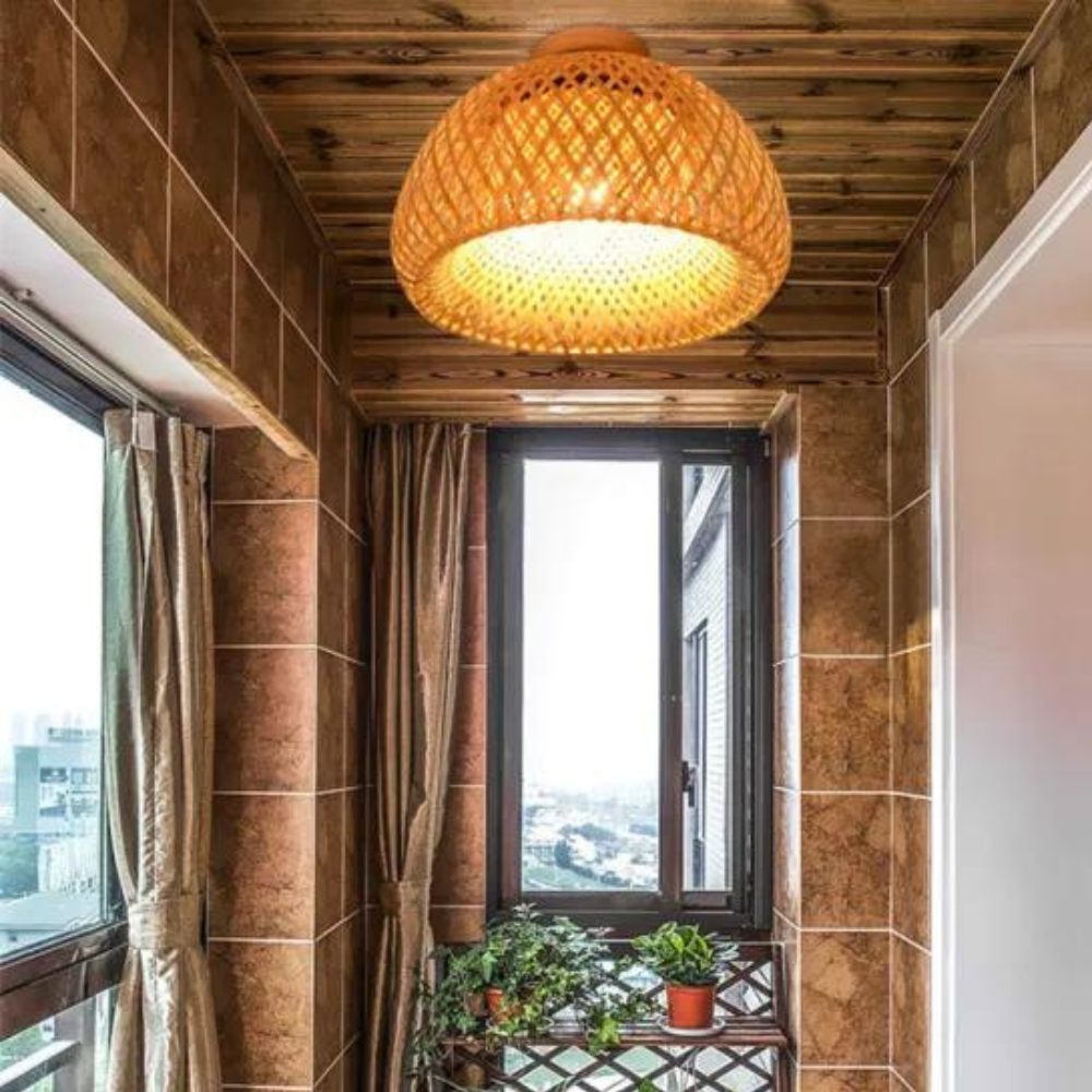 The Luminous Refuge Bamboo Ceiling Light