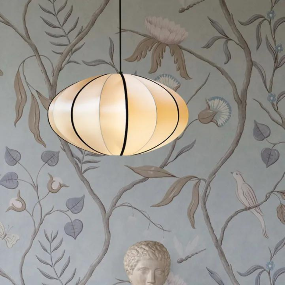 Japandi Silk Veil Pendant Light