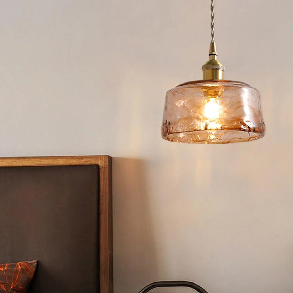 Aurex Vintage Brass Globe Pendant Light