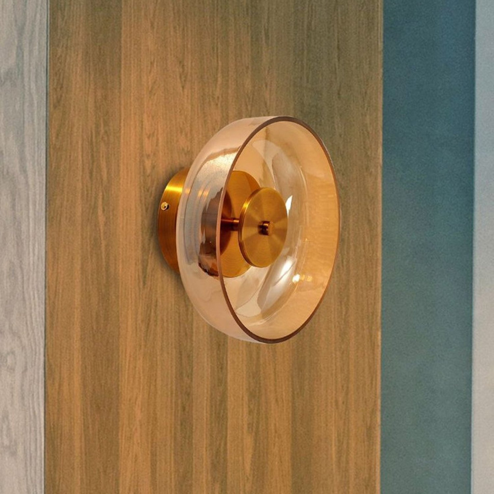The Shimmering Glow Premium Minimalist Brass Wall Light