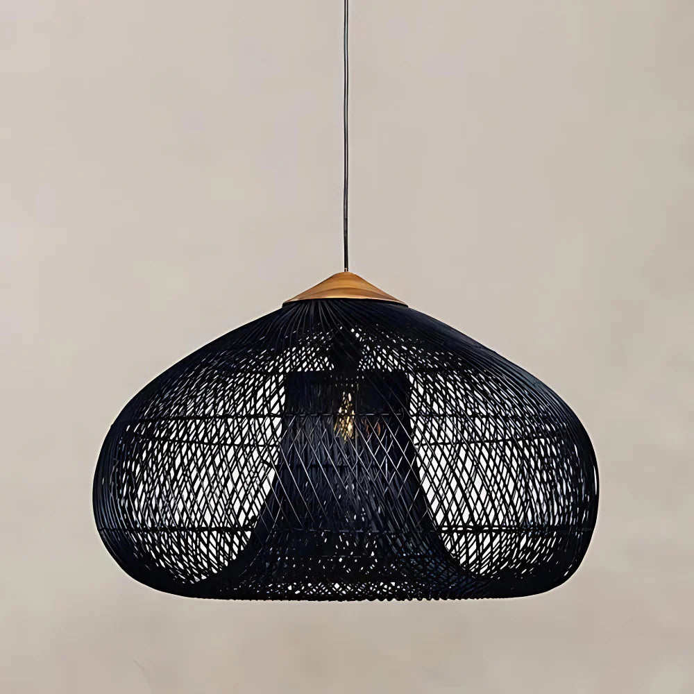 Elegant Handmade Rattan Japandi Pendant Light