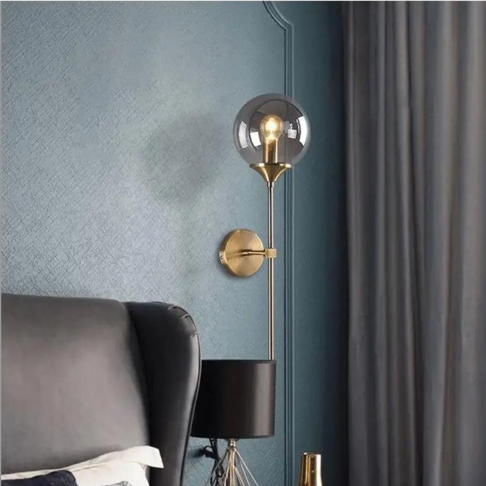 Amber Sphere Wall Light