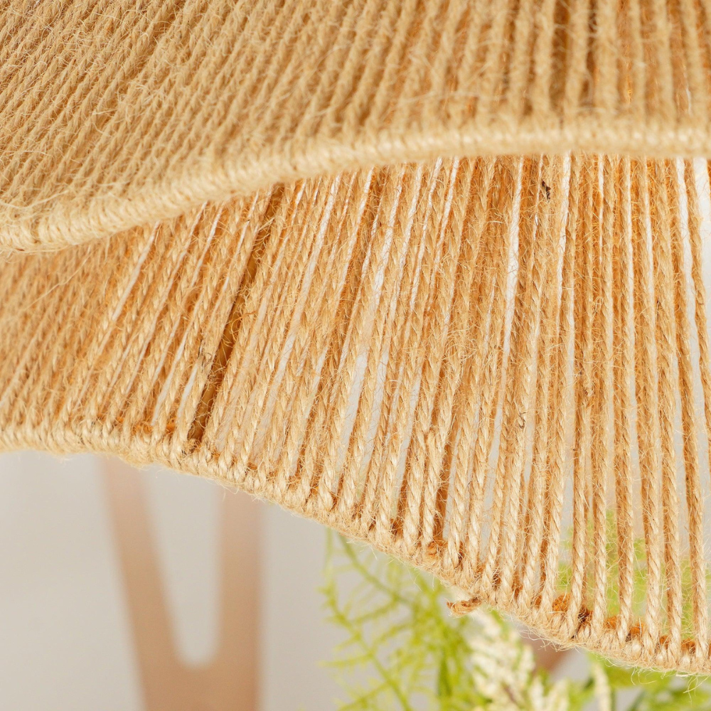Cape Points Boho Natural Jute Fiber Pendant Light