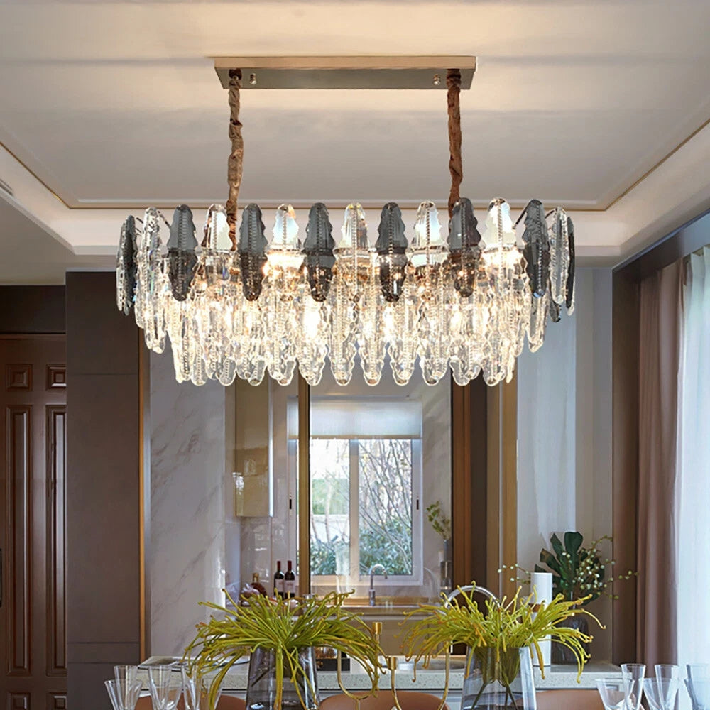 Nordic Crystal Leaf Chandelier