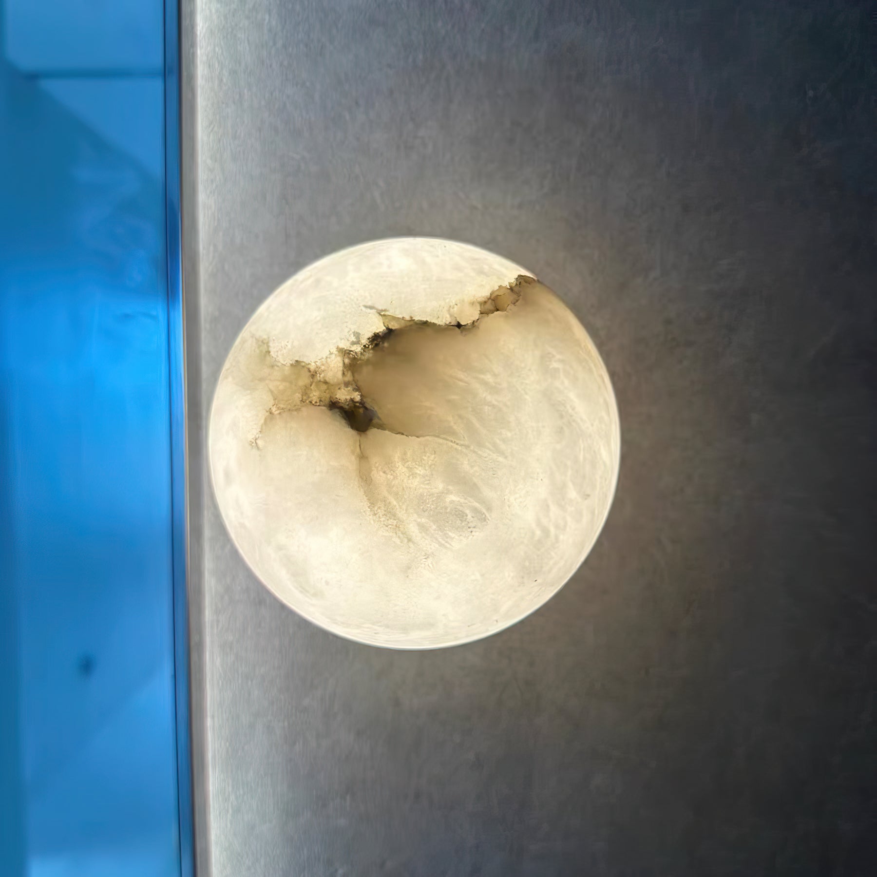 Alabaster Elegance Japandi Mini Orb Wall Lamp