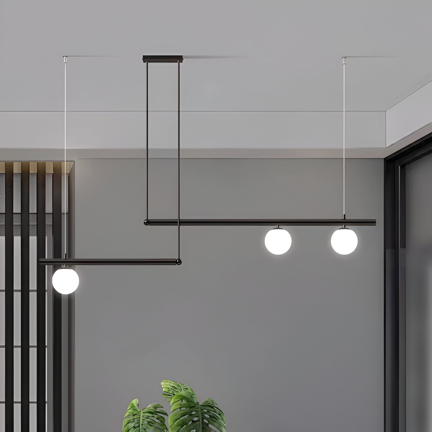Nordic Glass Linear Luxury Pendant Light