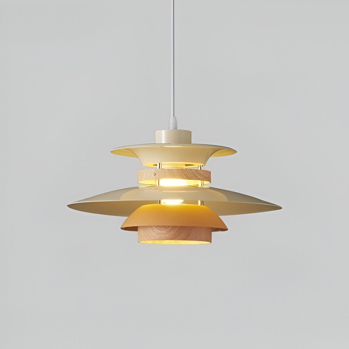 Aurora of Stillness Nordic Wood Japandi Pendant Light