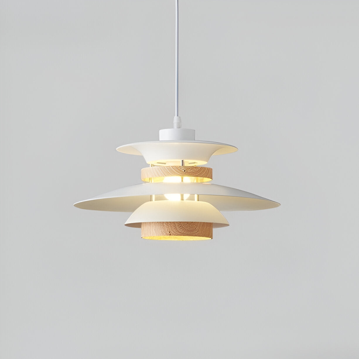 Aurora of Stillness Nordic Wood Japandi Pendant Light