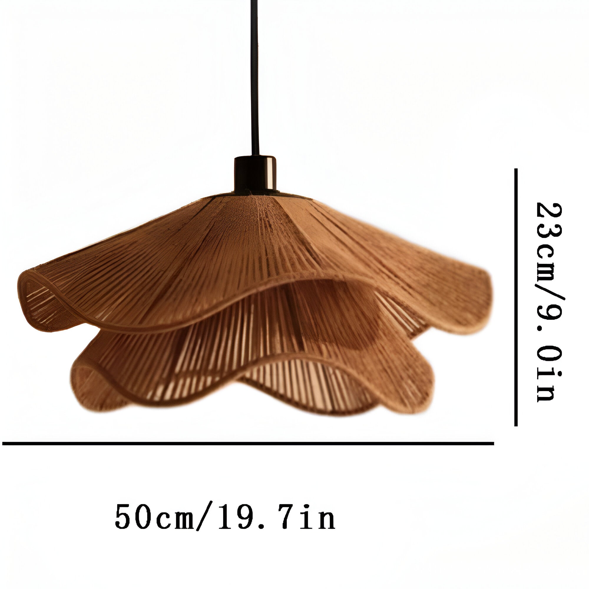Cape Points Boho Natural Jute Fiber Pendant Light